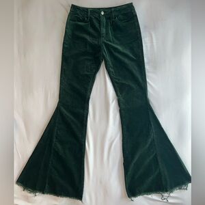 Emerald Flare Corduroy Pants